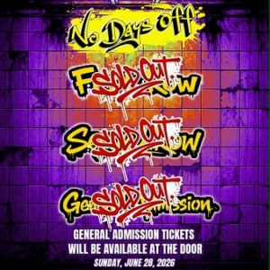 No Days Off Live Tickets 6/28/26