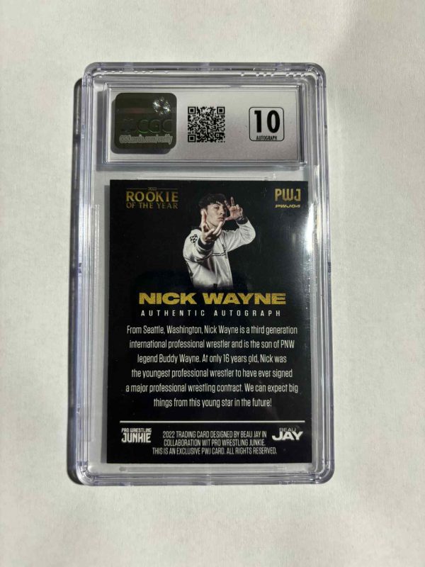 Nick Wayne Signed Card - CGC Graded - Image 2
