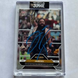 Jacob Fatu Signed Topps Now Card #1